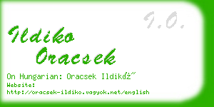 ildiko oracsek business card